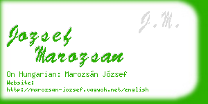 jozsef marozsan business card